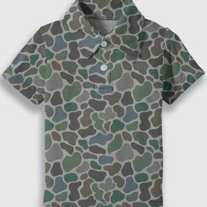 Kids Camouflage Polo Shirt Bamboo